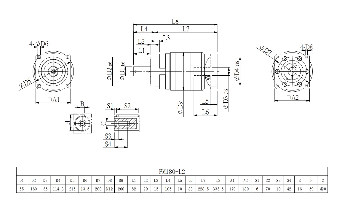 伺服行星減速機(jī)PM180_L2圖紙